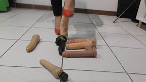 I crush my collection of fake cocks (Part 2)