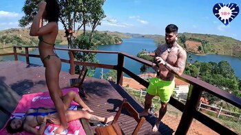 Fernanda_Ribeiro - Fernanda Ribeiro Sizzles in Public Four-Way with TiaBrit