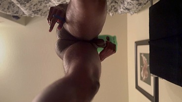 STROKING MY GIRTHY COCK UNTIL I NUT TWICE