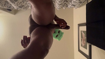 STROKING MY GIRTHY COCK UNTIL I NUT TWICE