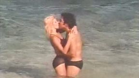 Charming vintage blondie with big ass rides fat dick on Hawaiian beach