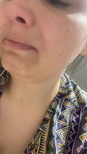 Emotional moment from "Orgasm in the Bathroom Stall"