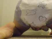 Double Diaper Goodnites Rubbing and Tease