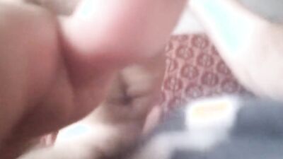 Slim and hairy amateur tugs on his big hard cock