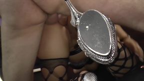 Threesome Party with German Slut with Small Soft Tits Redhead Gets Her Pussy Penetrated by Huge Cocks