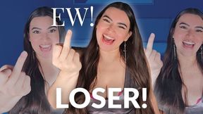 MIDDLE FINGER FOR SEXUAL REJECTS - Hardcore Humiliation with Humiliatrix Countess Wednesday - Rejection, Verbal Humiliation, Loser Humiliation, Laughing MP4 1080p