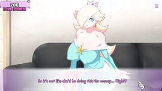 Waifu Hub [PornPlay Parody Cartoon game] Rosalina couch casting - Part1 Rosalina wear a slutty bikini stars for our pornstar interview