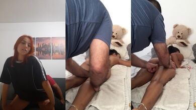 My boyfriend’s ass gets massaged then fucked by his sugar daddy