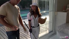 tiny cricket girl pick up stranger after game to get her asshole hard fucked and swallow load