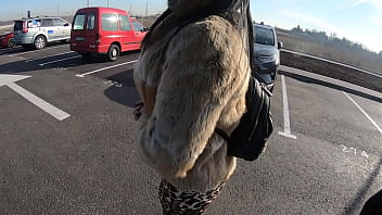 Cheating wife goes fur-coat shopping with her husband&#039_s friend. She will suck his cock out-door 221