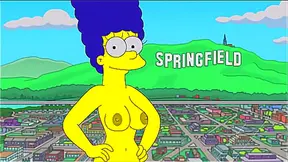 Marge Simpsons Busty Milf Adventures in Playboy Mansion Threesome