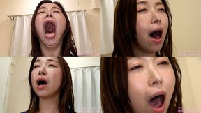 Tsubaki Kato - CLOSE-UP of Japanese cute girl YAWNING yawn-16 - wmv