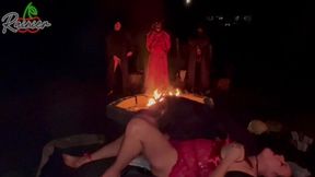 Witchy Amateur Milf Bred in Gangbang Fertility Ritual- 9 Creampies!