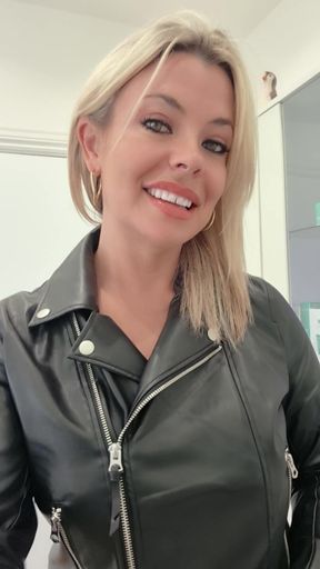 Un zip the jacket for the juicy reveal