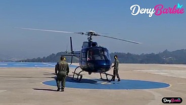 The milf won a helicopter ride but had to fuck the pilot!