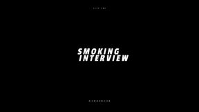 Smoking Interview Outside On The Patio