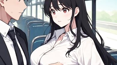Anime Girl Seducing Man With Public Train