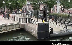 nordic teen threesome sex in public