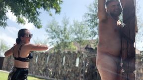 Interracial crucifiction - Ebony and Blonde Goddess