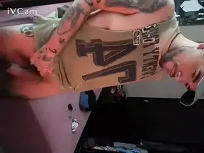 Tattoo Boy Jerking on Webcam