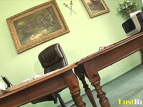 Attractive Busty Blonde Mia Leone Sucking Off Big Dick To Get New Job