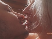 Passionate and romantic sex in a hammock