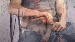 After unzipping his jeans, Gabriel Turner pulls out his cock and works that monster meat hard. A determined hand, a little lube and warm spit help him to pump out a gushing cum load for us.