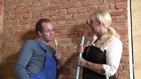 My wife cheats with muscular construction worker