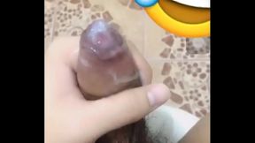 Gay Masturbation Leads to Intense Cumshot in Public Restroom