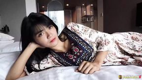JohnTronX - Gorgeous shy girl shows me her hairy pussy and sucks my dick in POV fashion