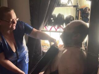 Shaving a beard with humiliation