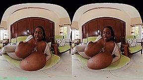 VR180 3D - Miosotis smothers 30 little Men between her enormous Giant Breasts (Clip No 2814 - wmv version)