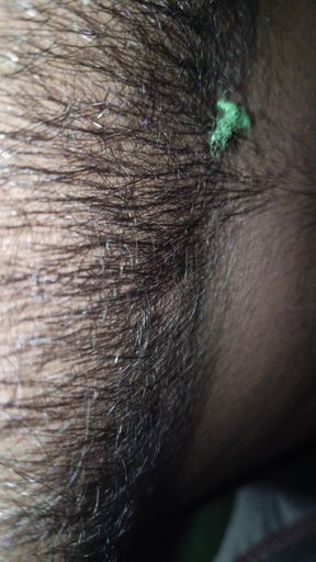 Indian College student in hostel room at night