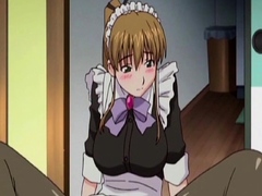 Anime maid masturbates