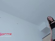 dominant office mistress lets you lick her high heels and ass and cum in your face