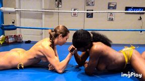 Part 1 FIRST TIME EVER Anastasia vs Paris Love in Topless Arm Wrestling Match