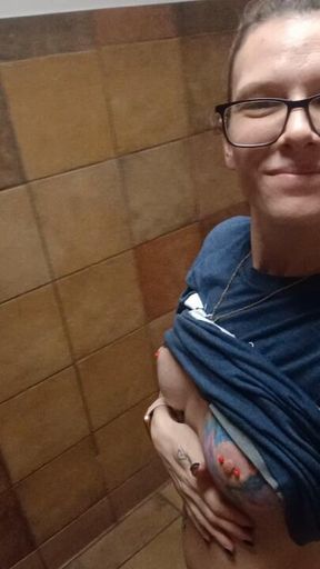 Pissssing Redhead MILF Bathroom Destruction pt 1