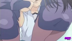 HENTAI PROS - Busty Beauties Settle Their Feelings By Sharing A Wild Threesome With Their Hard Neighbor