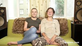 Platinum German amateur Sophie tries lesbian sex with Tamara