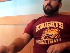 Bearded Bro Public Jerk Off in A Coffee Shop
