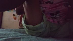 Indian Anne Musterbation in Night in Her Bed love lust wet pussy and big natural Boobs