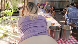 Juliette Mint gets fucked during a BBQ and it looks HOT