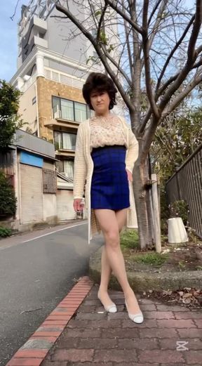 show red underwear on the street.