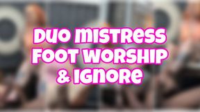 Double RedHead Domme Foot Worship & Ignore with Spiting