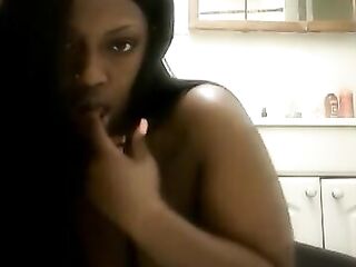 Black big beautiful woman melons in brown