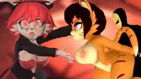 Hot Furry Babes Getting Naughty at Nightclub