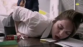 Cute teacher gets her enormous-titted student's dick in a heated classroom scene
