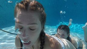 Aquaphiliacs - Alison Rey And Star Nine Wet Look Showering, Bathtub Fetish, And Underwater Lesbians