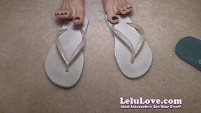 Cum on My Feet: A Homemade POV with Flip Flops and Glasses - Lelu Love