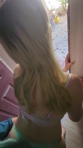 Quickie in the Open Doorway With Bonus Booty Wiggles - Mama foxx94